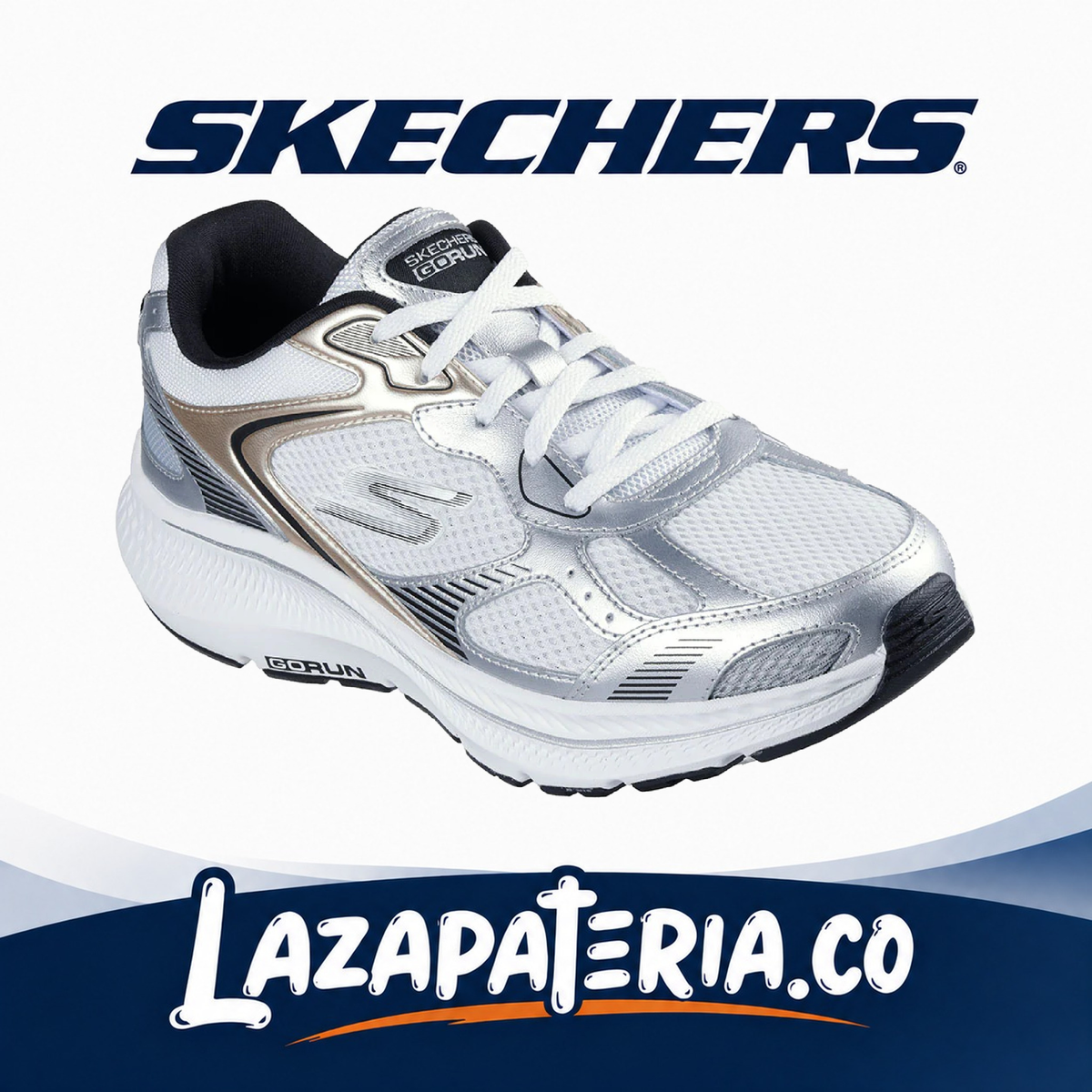 SKECHERS MUJER GORUN BLANCO C12P8633WSBK