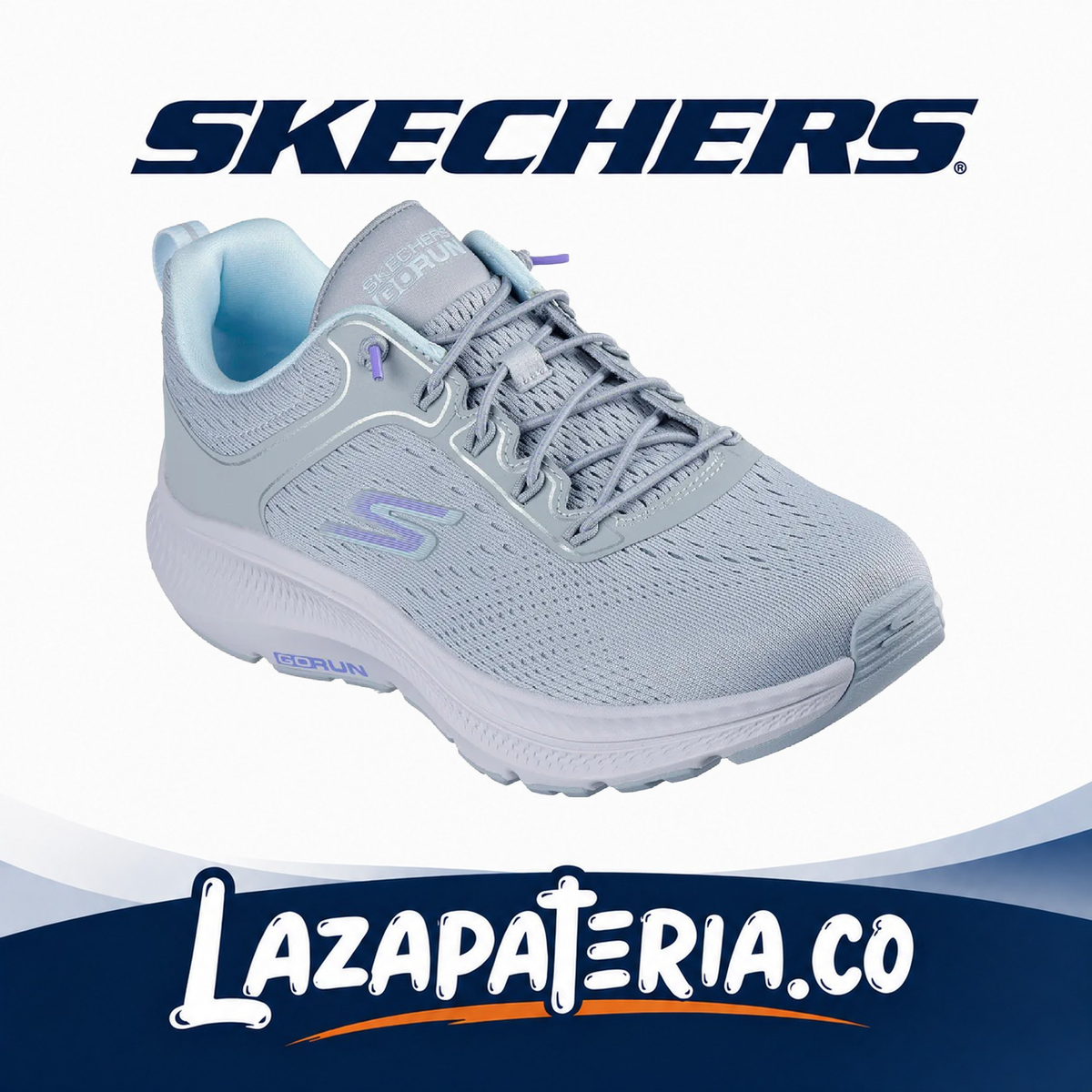 SKECHERS MUJER GORUN GRIS C12P8638GYBL
