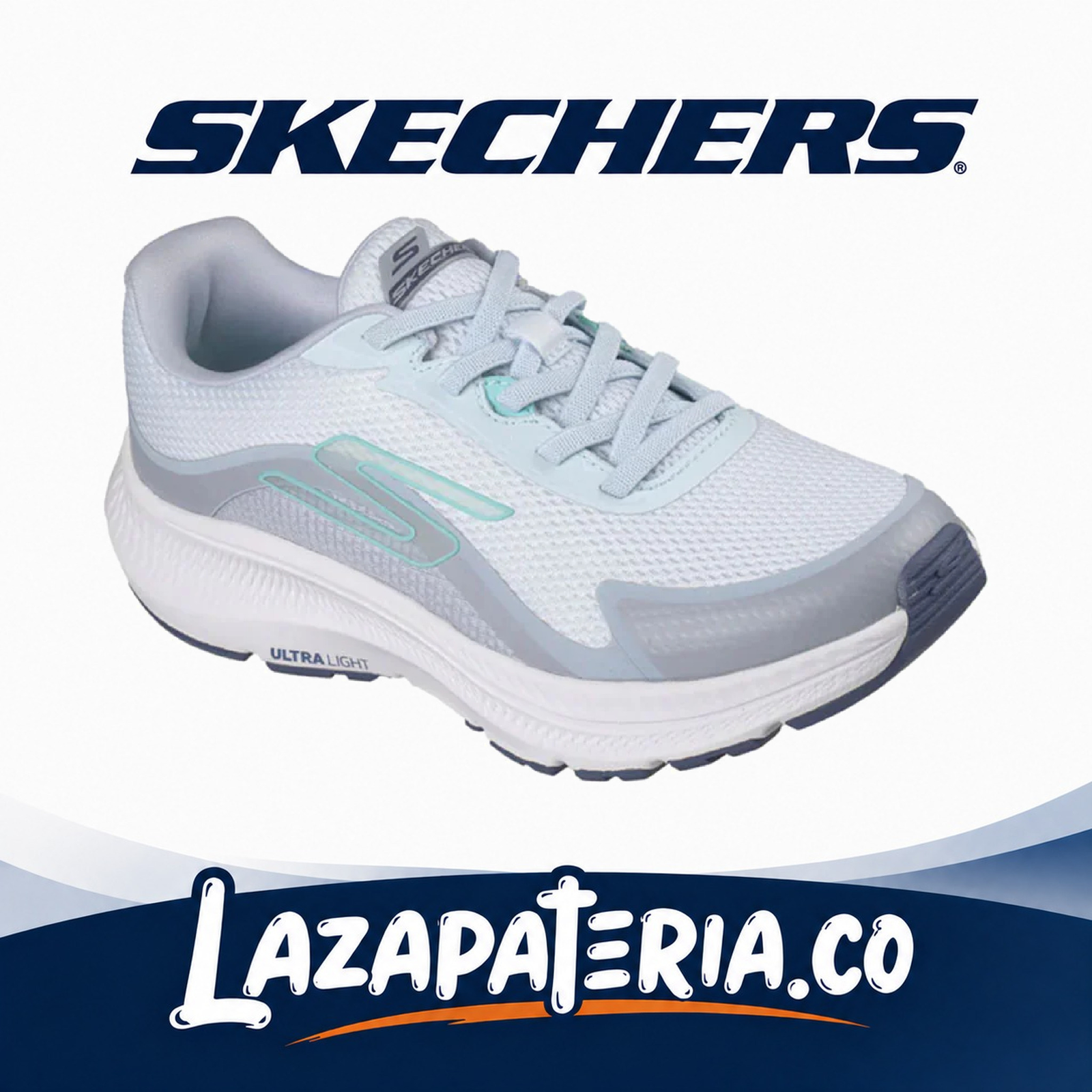 SKECHERS MUJER GORUN AZUL C12P8650BLU