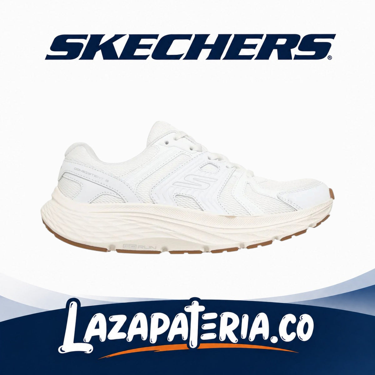 Tenis Skechers GO RUN Consistent 3 Mujer Blanco Core Track C12P9053WHT