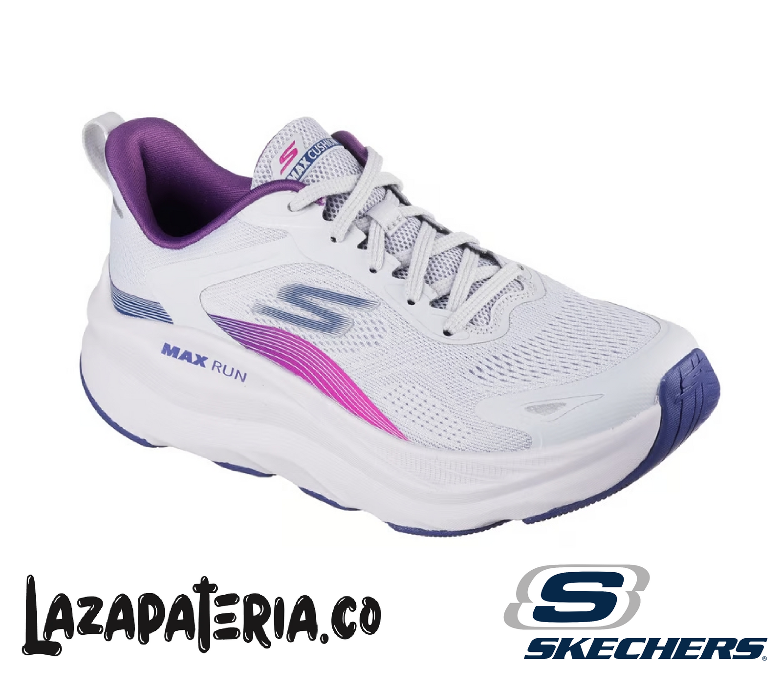 SKECHERS MUJER MAX RUN GRIS C12P9202GRY