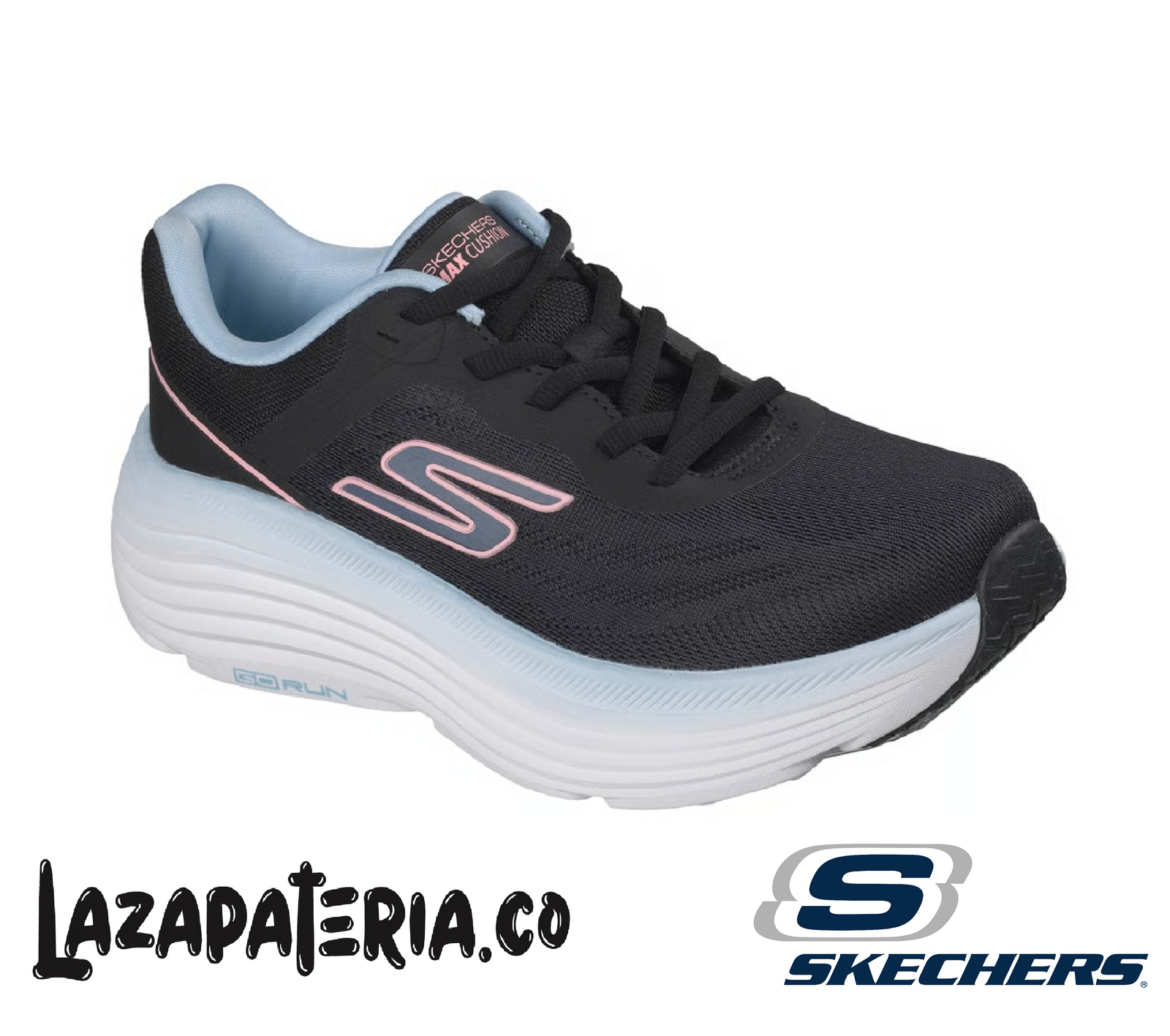 SKECHERS MUJER MAX CUSHIONING NEGRO C12P9485BLK
