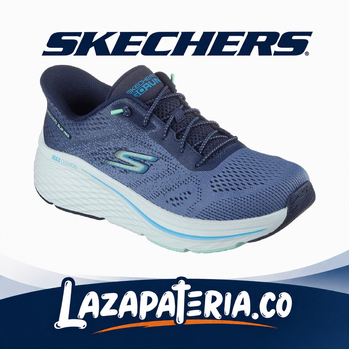 SKECHERS MUJER SLIP-INS AZUL NAVY C12P9644NVBL