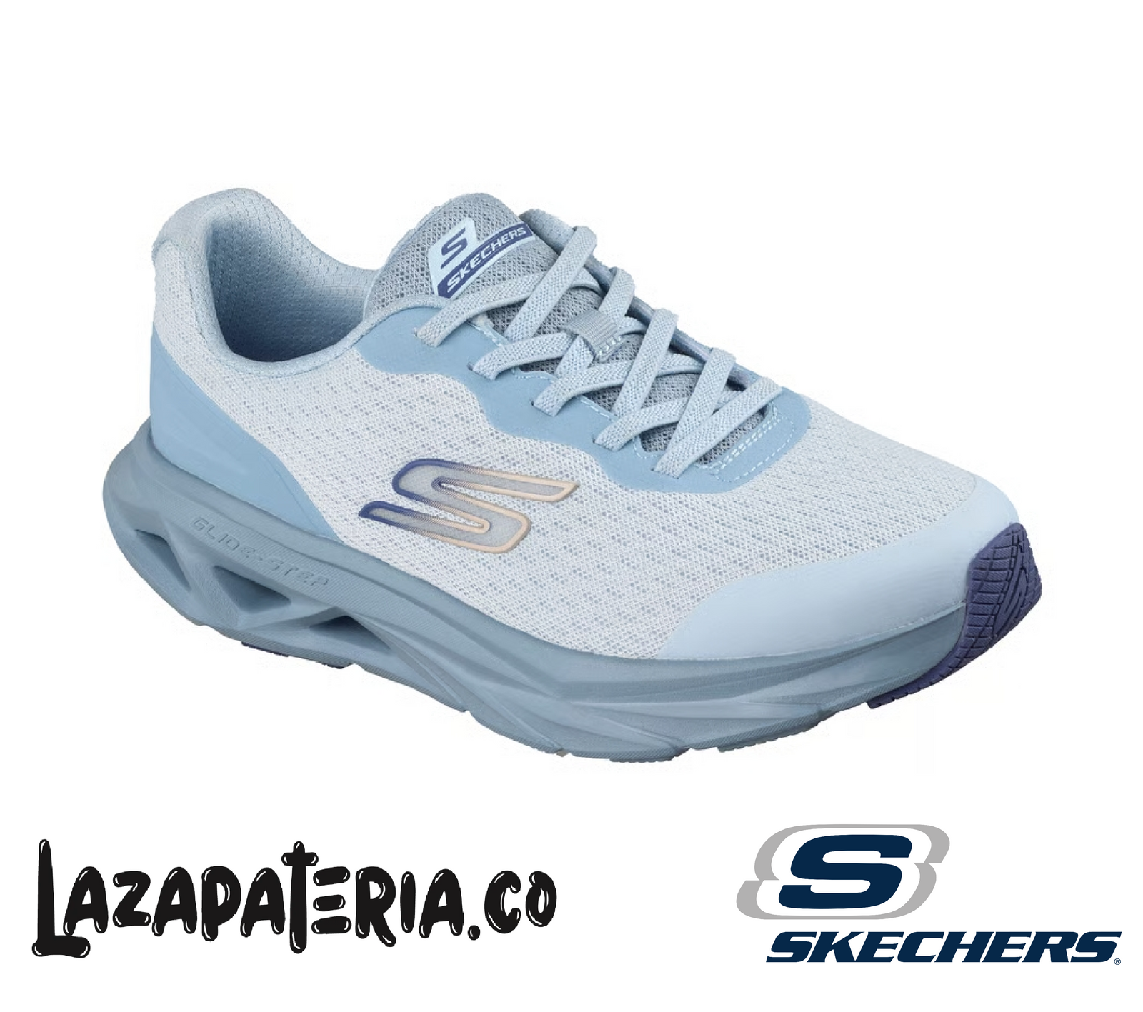 SKECHERS MUJER GLIDE-STEP CELESTE C12P9826LTBL