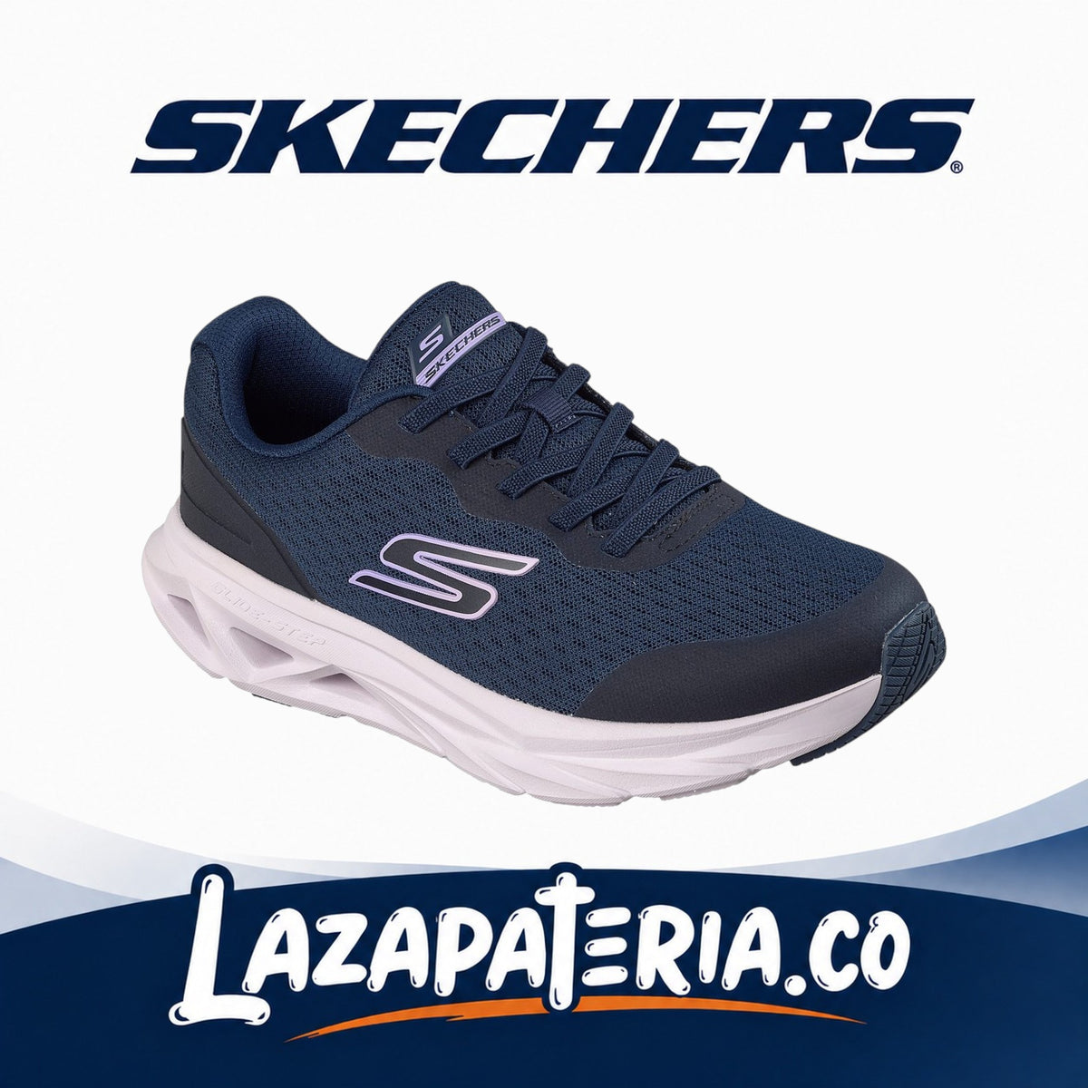 Tenis Skechers Glide-Step Vortex Mujer Azul Navy Avalin C12P9826NVY