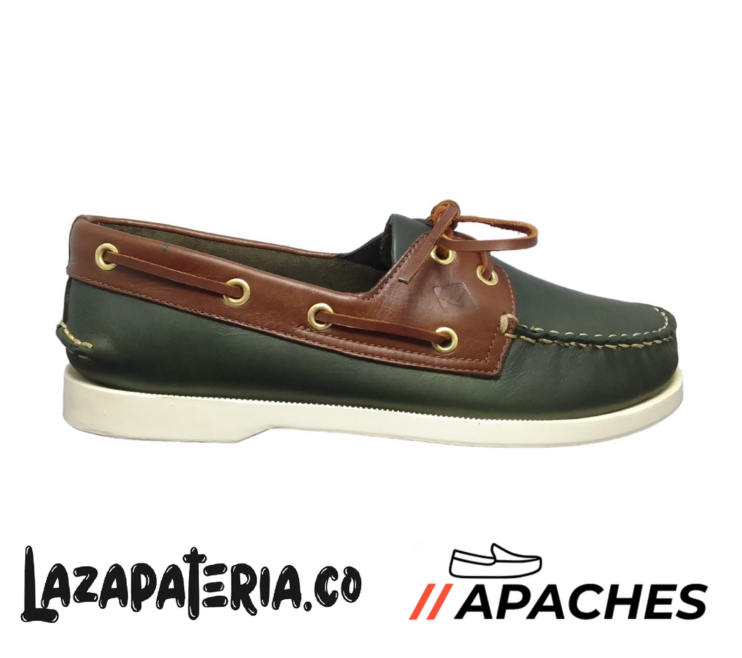 APACHES HOMBRE CP132 VERDE OLIVA SUELA BLANCA