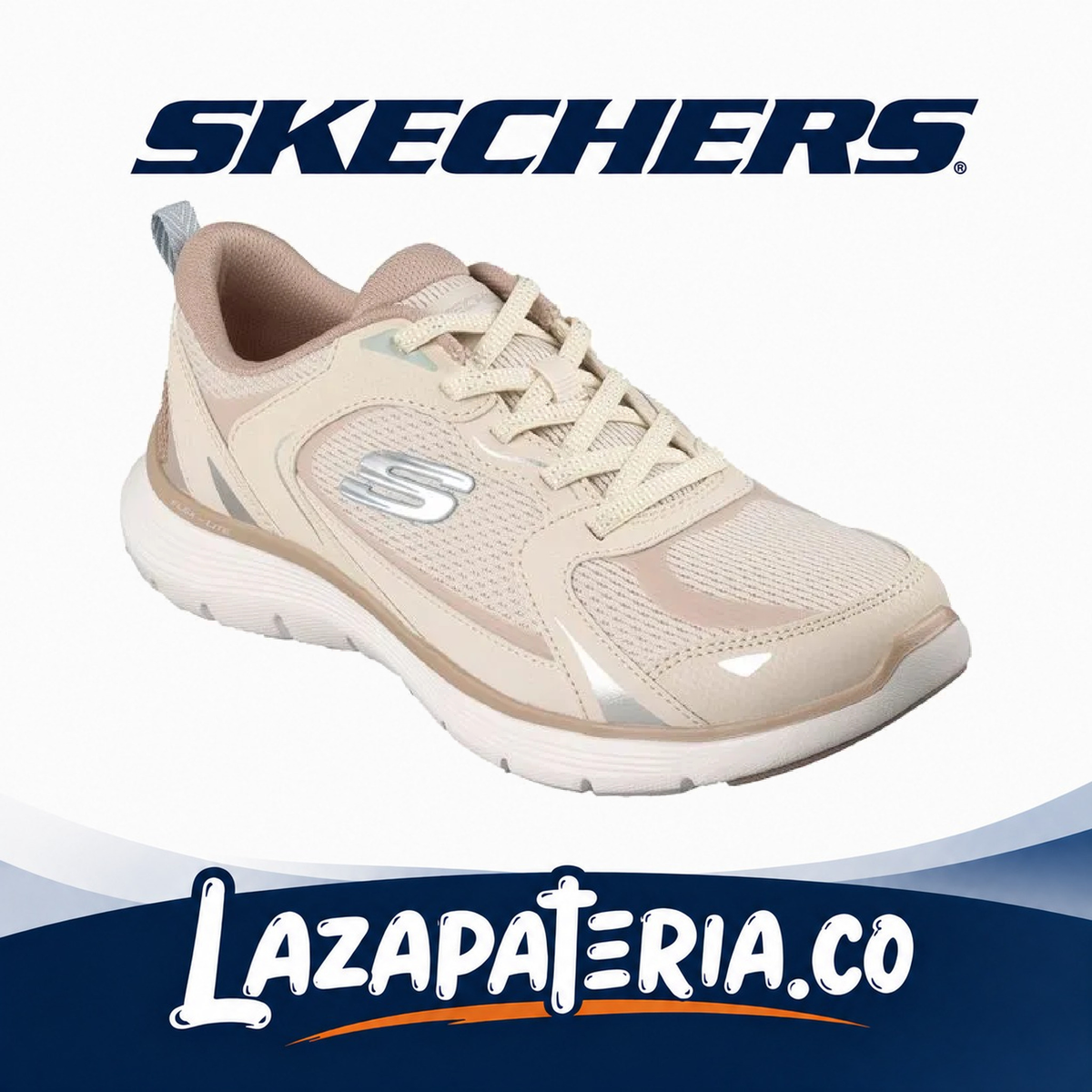 SKECHERS MUJER FLEX APPEAL BEIGE C15P0219NAT