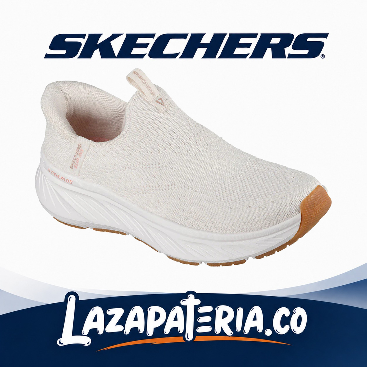 SKECHERS MUJER SLIP-INS BEIGE C15P0474NAT