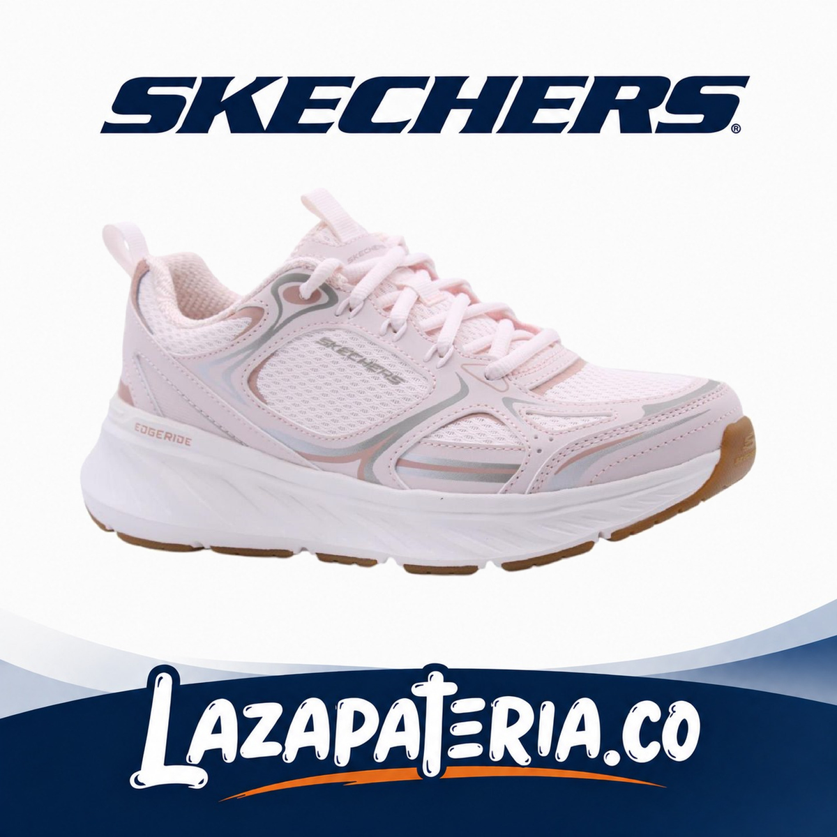 SKECHERS MUJER EDGERIDE ROSADO C15P0475PNK