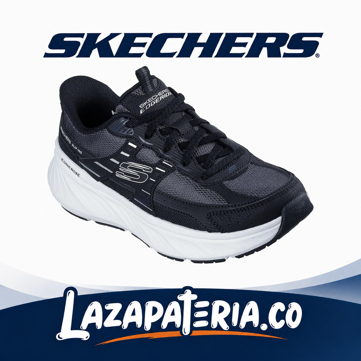 SKECHERS MUJER EDGERIDE NEGRO C15P0497BKW