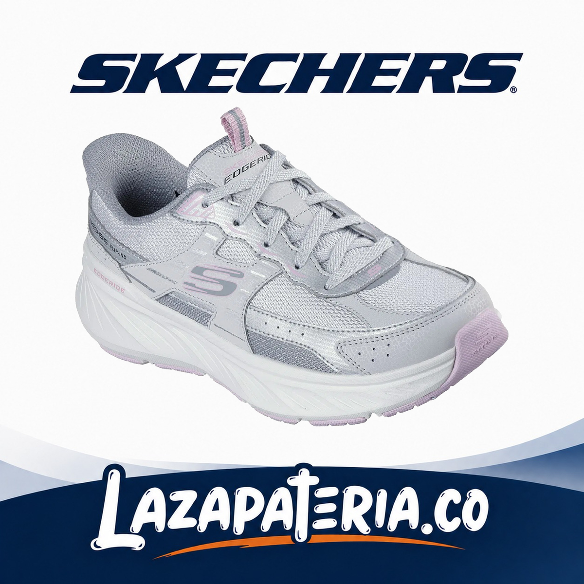 SKECHERS MUJER EDGERIDE GRIS C15P0497GYPK
