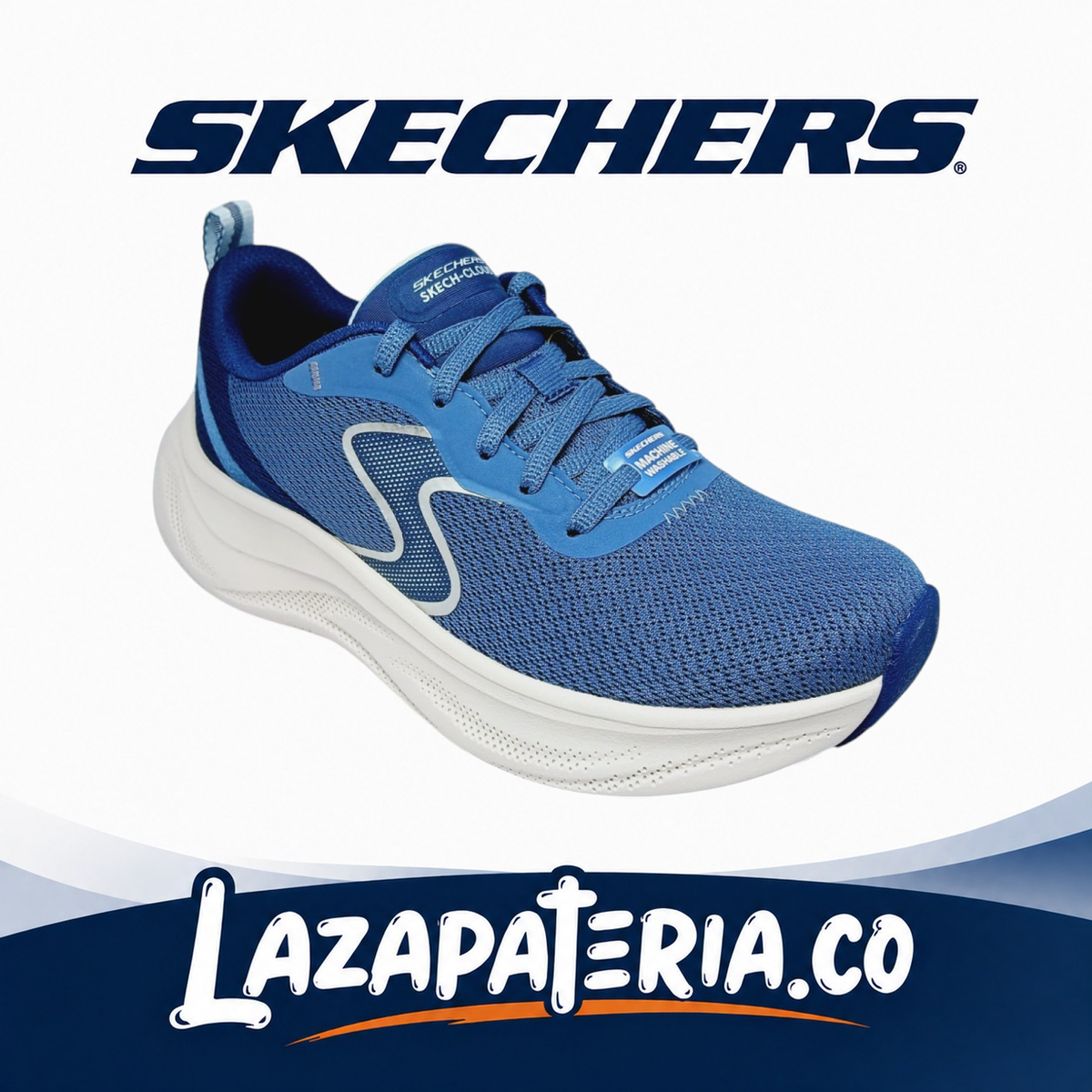 SKECHERS MUJER SKECH CLOUD AZUL C15P0562BLNV