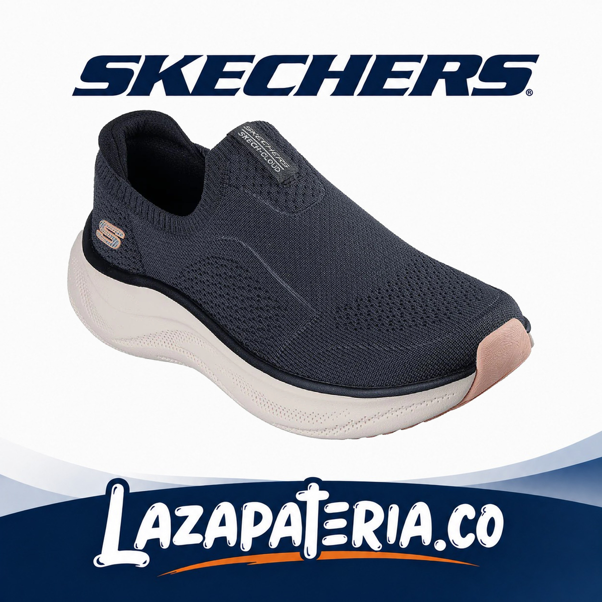 SKECHERS MUJER SLIP-INS NEGRO C15P0563BKCL