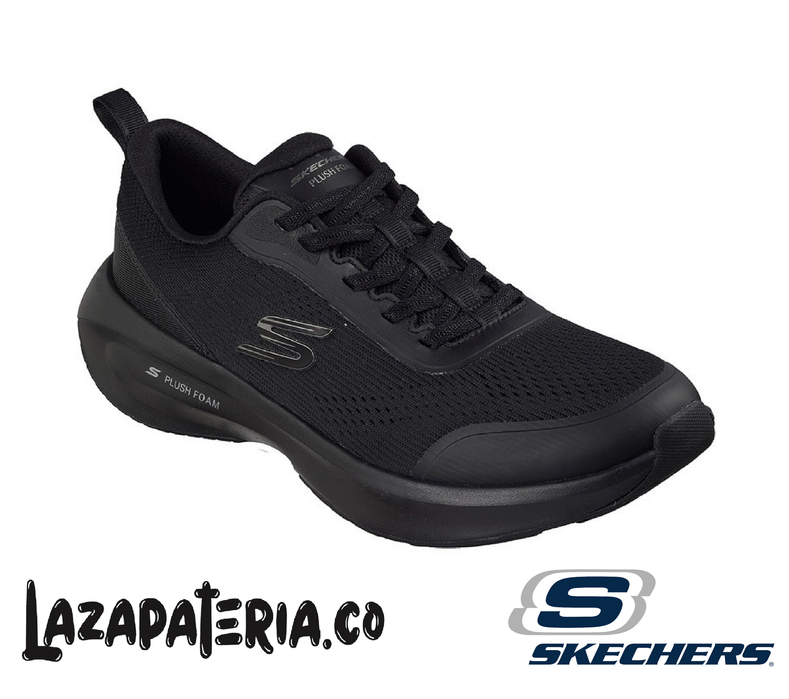 SKECHERS MUJER PLUSH FOAM NEGRO C15P0572BBK