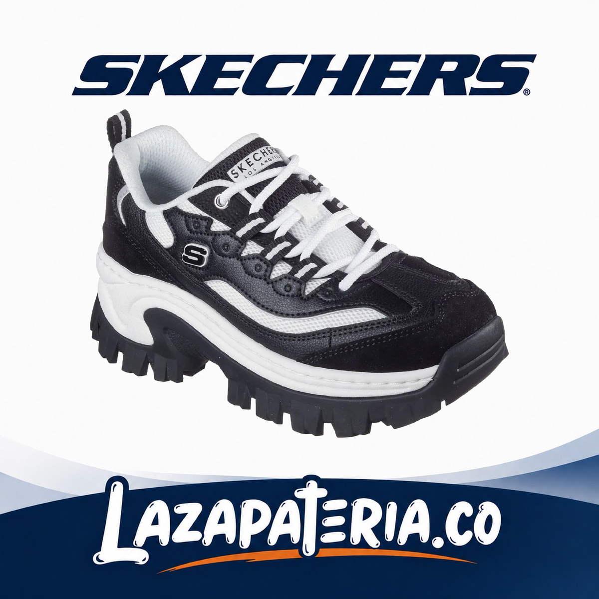 SKECHERS MUJER STREET NEGRO C17P7233BKW