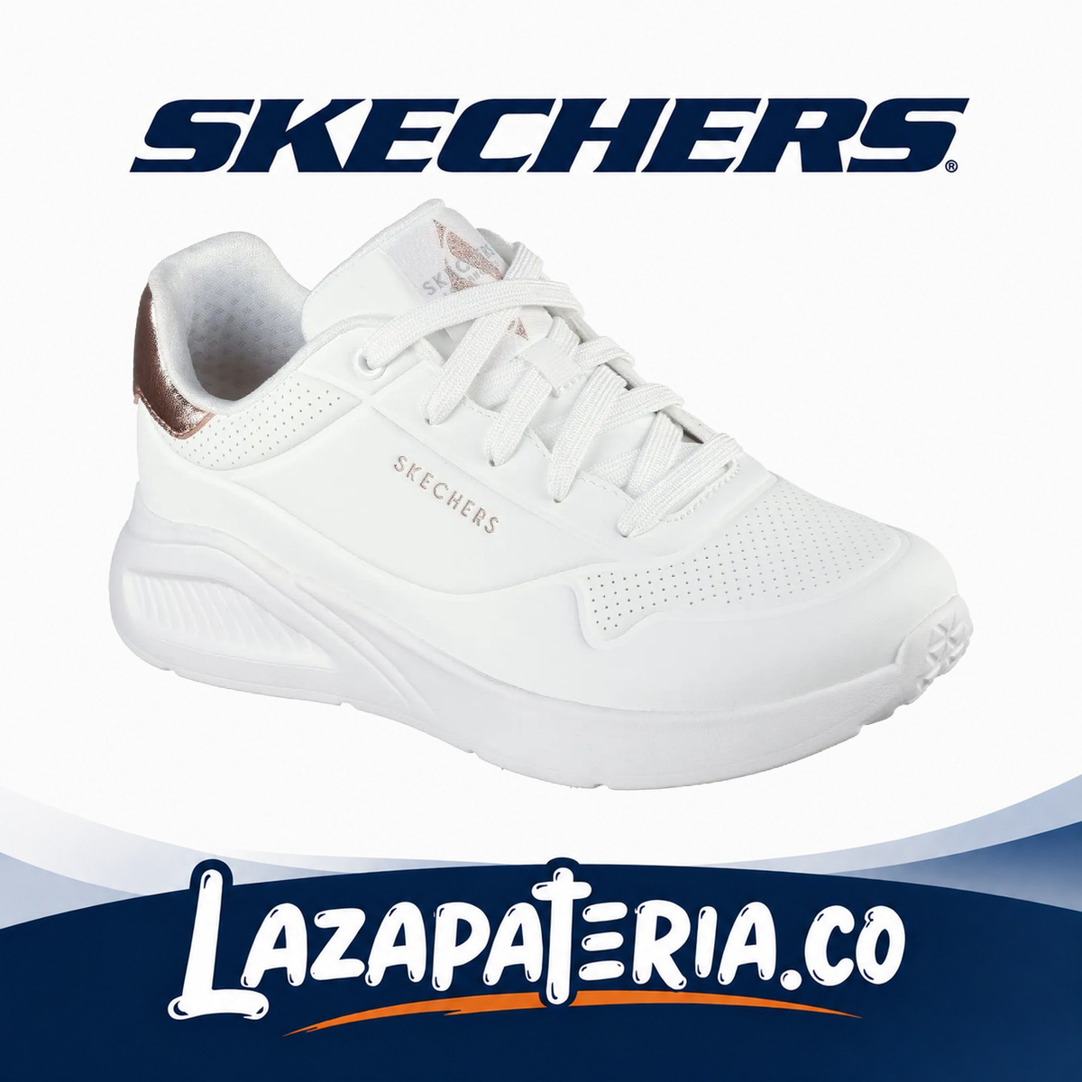 SKECHERS MUJER UNO BLANCO C17P7291WHT