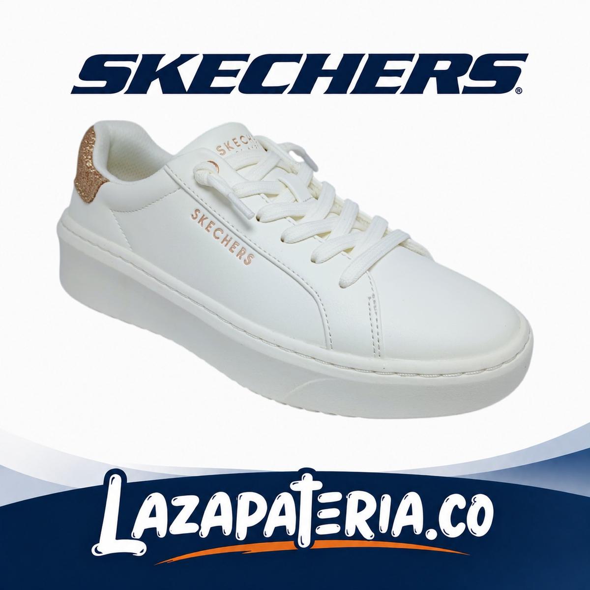 SKECHERS MUJER COURT BREAK BLANCO C17P7317WHT