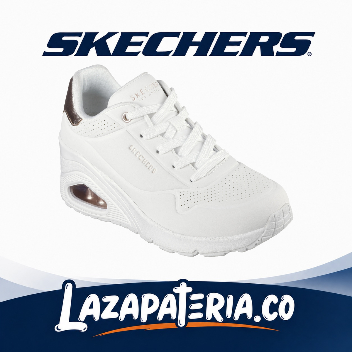 SKECHERS MUJER UNO WEDGE BLANCO C17P7520WHT