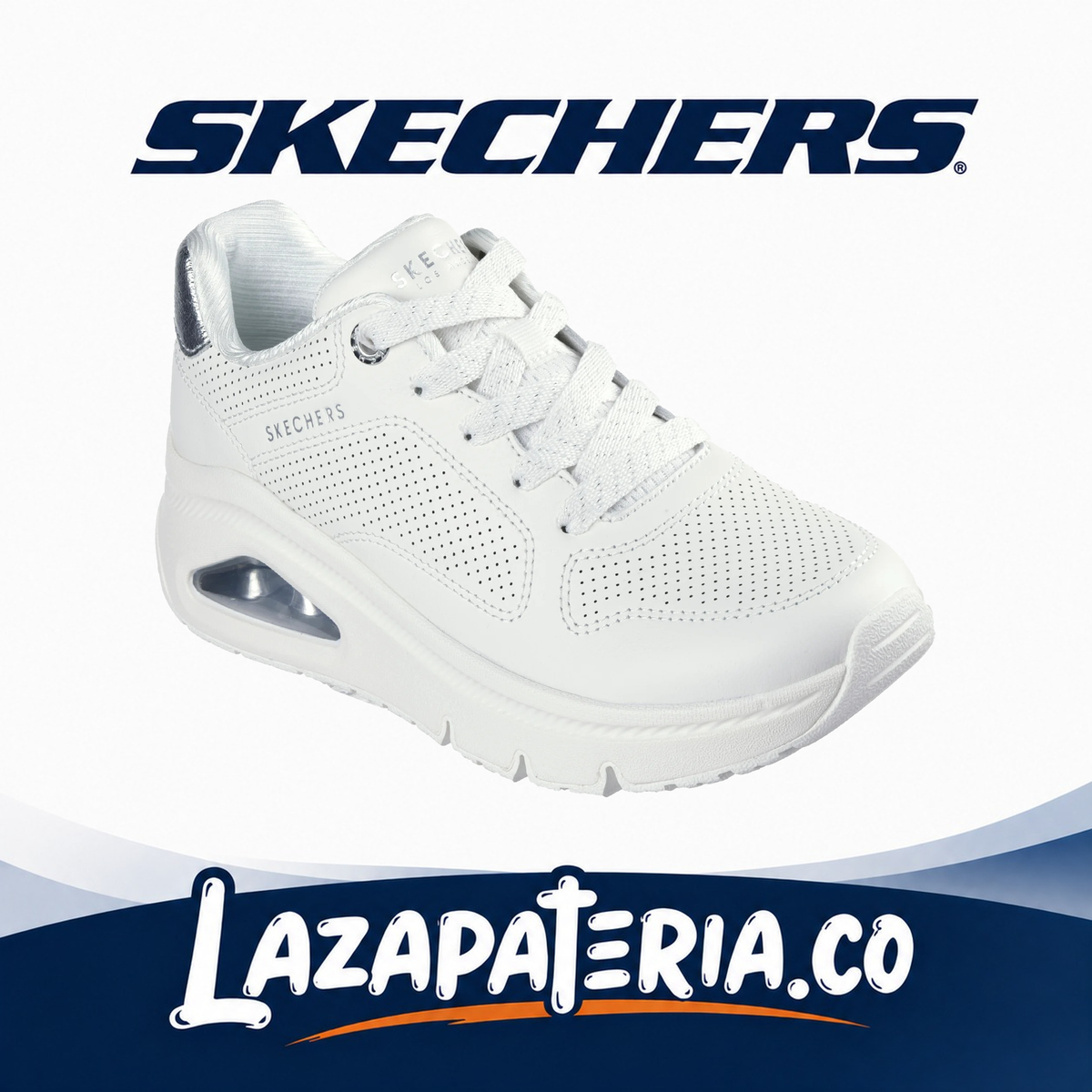SKECHERS MUJER UNO BLANCO C17P7767WHT
