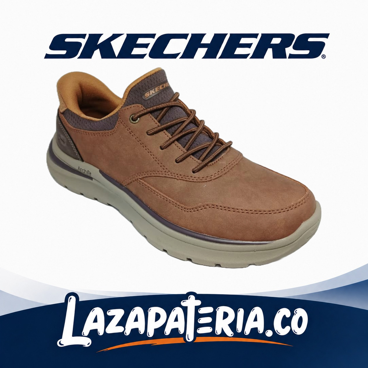 SKECHERS HOMBRE ARCH FIT CAFÉ C20P5492BRN