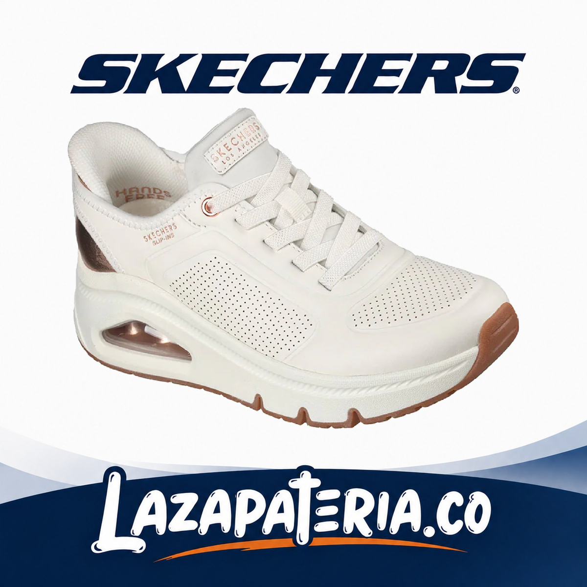 SKECHERS MUJER SLIP-INS BLANCO C17P7771WHT