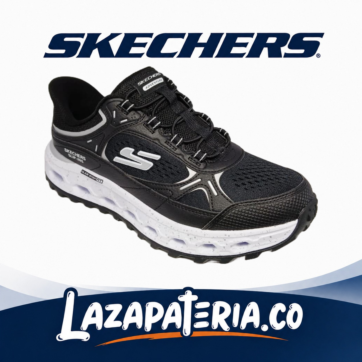 SKECHERS MUJER GLIDE-STEP NEGRO C18P0048BKSL