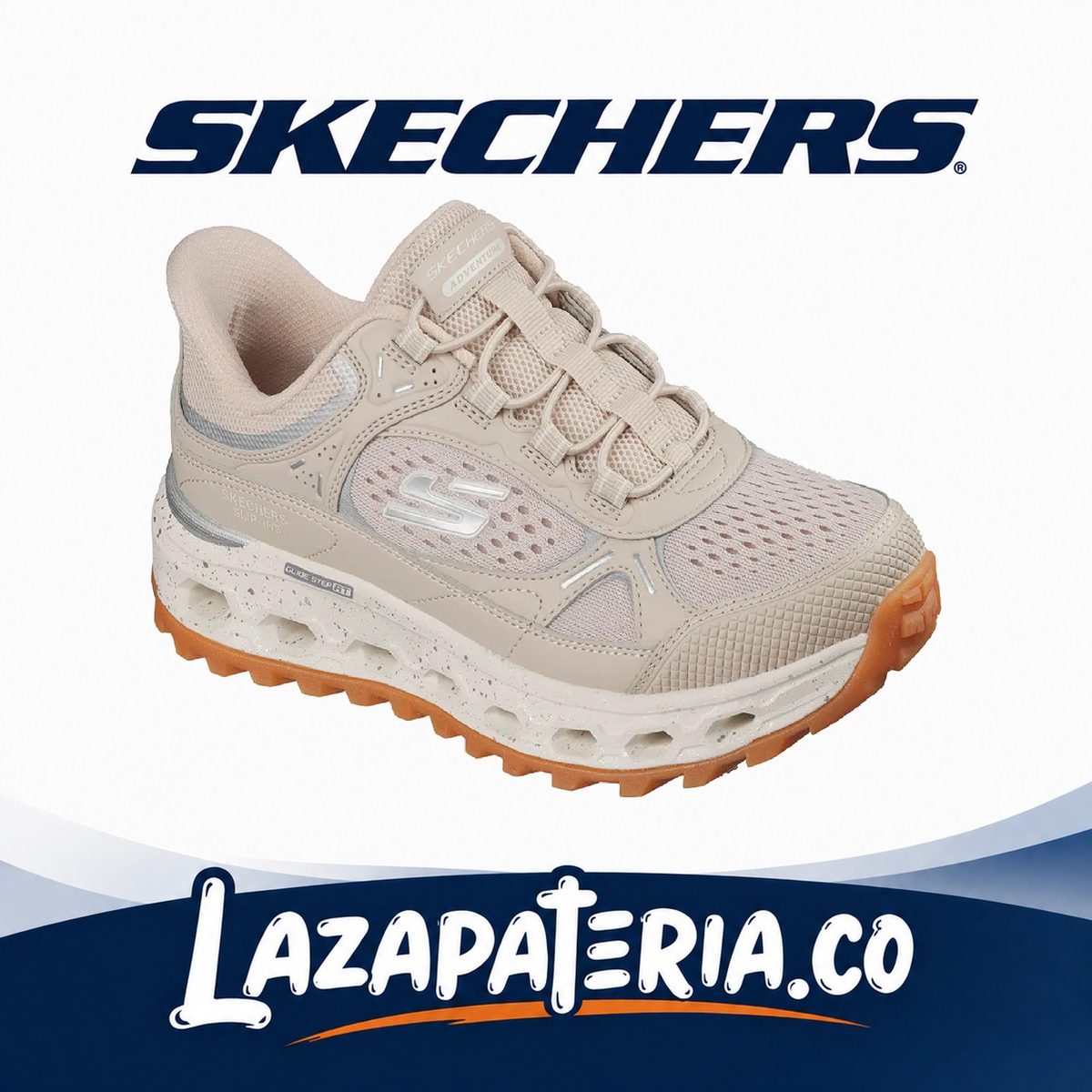 SKECHERS MUJER GLIDE-STEP CANELA C18P0048TAN