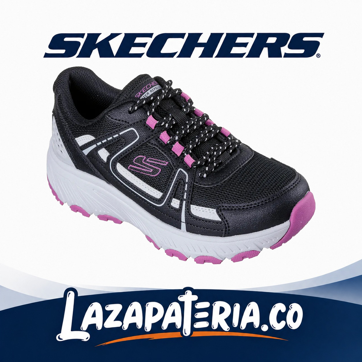 SKECHERS MUJER HILLCREST NEGRO C18P0296BKHP