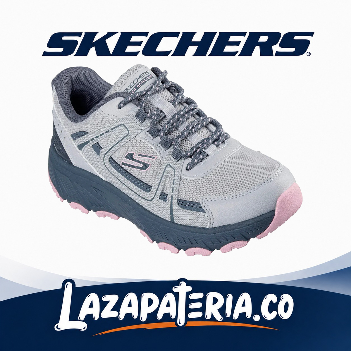 SKECHERS MUJER HILLCREST GRIS C18P0296GYPK