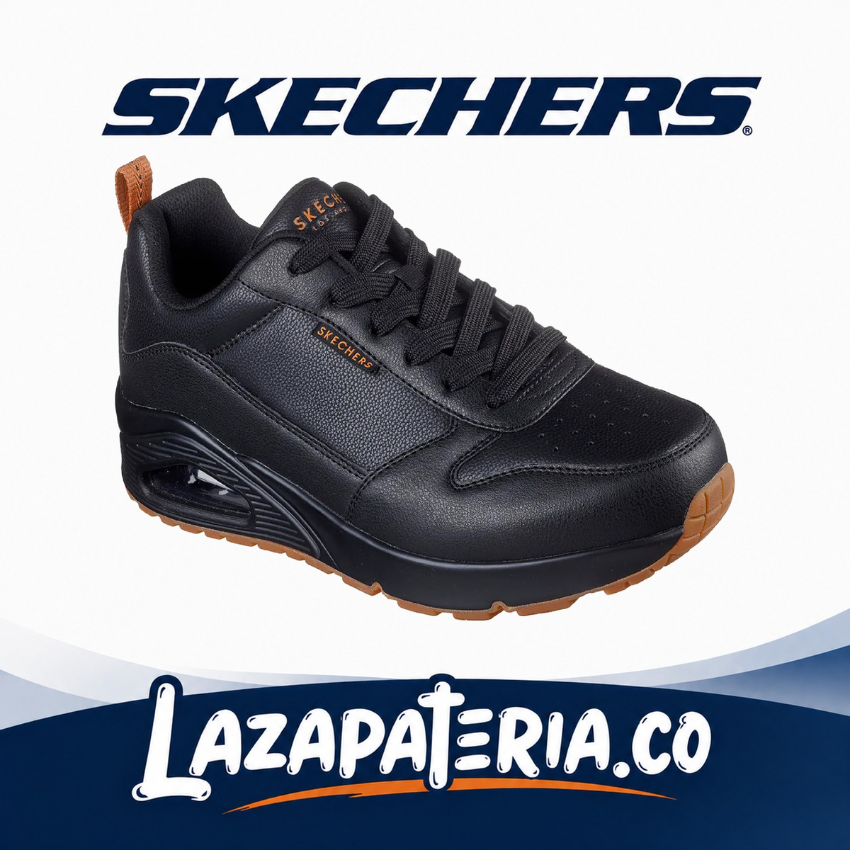 SKECHERS HOMBRE UNO NEGRO C18P3012B