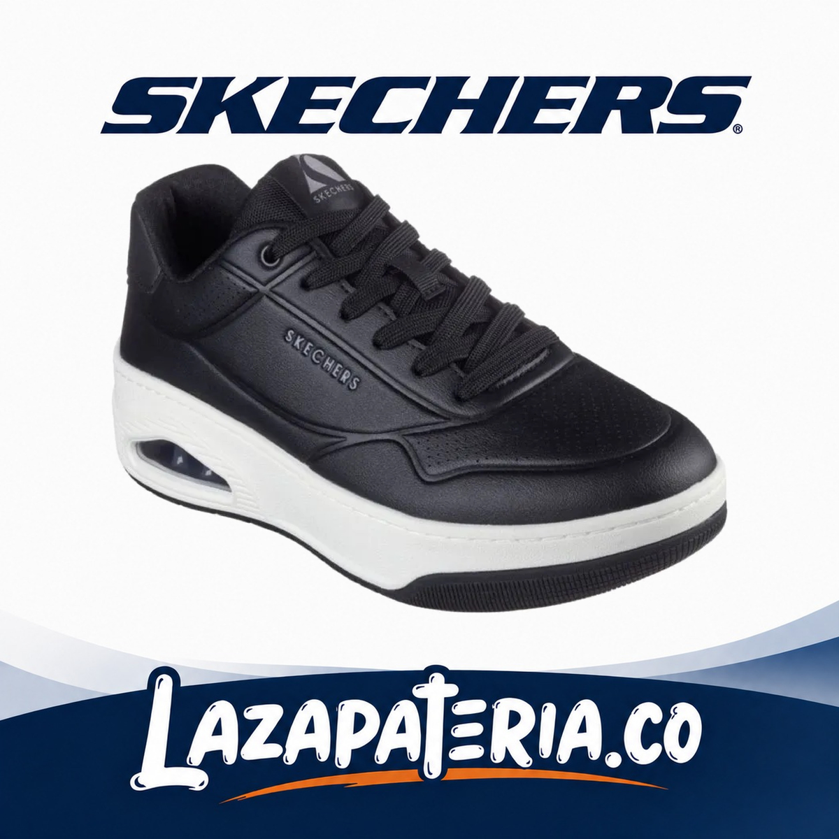 SKECHERS HOMBRE UNO NEGRO C18P3145BLK