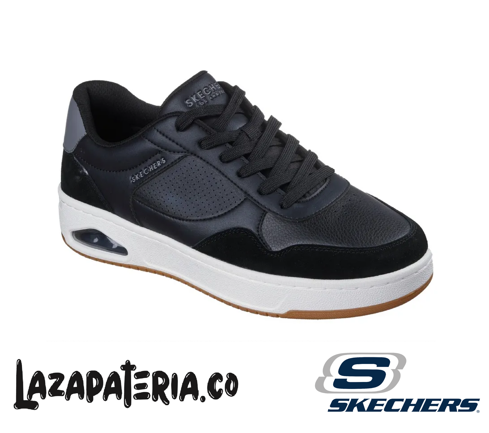 SKECHERS HOMBRE UNO NEGRO C18P3158BLK