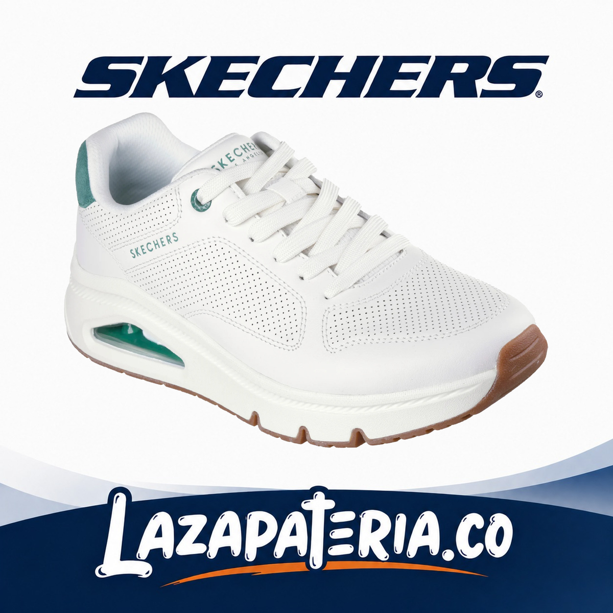 SKECHERS HOMBRE UNO BLANCO C18P3231WGR