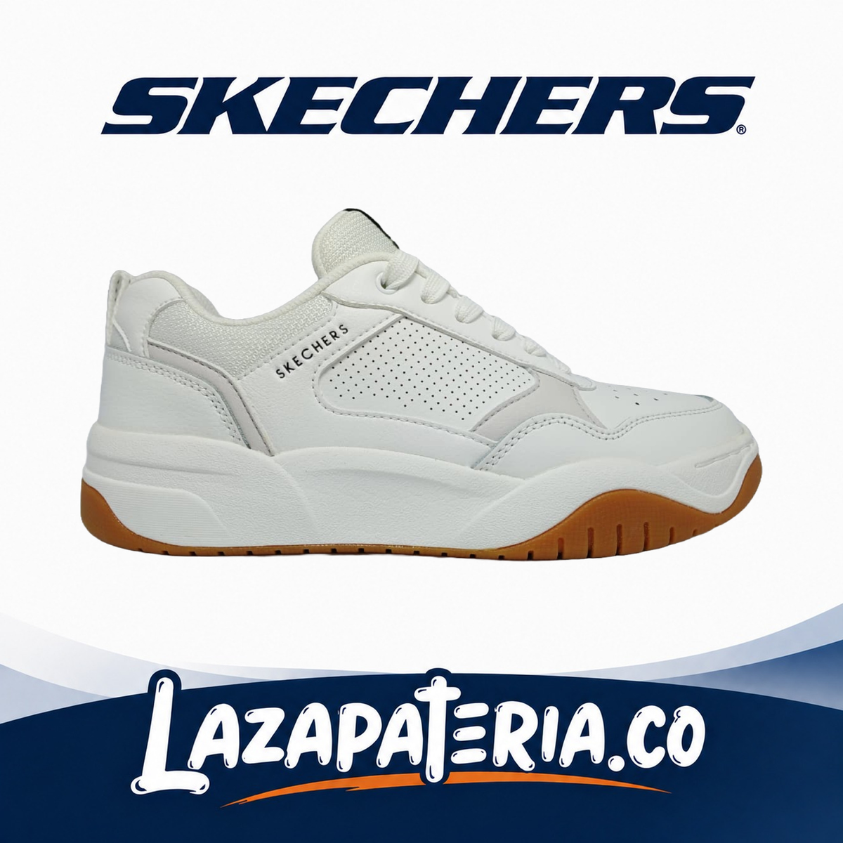SKECHERS HOMBRE STREET BOLEO BLANCO C18P3330WHT