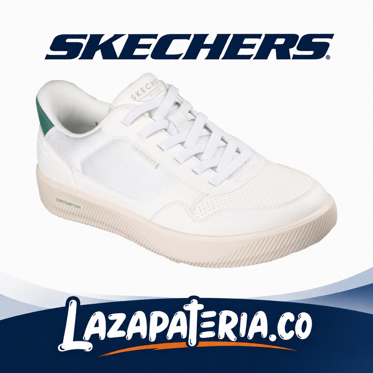 SKECHERS HOMBRE SLIP-INS BLANCO C18P3402WGR