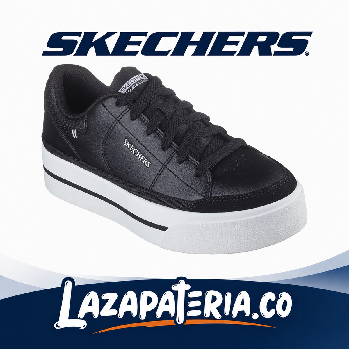 SKECHERS MUJER CAMDENN NEGRO C18P5043BLK