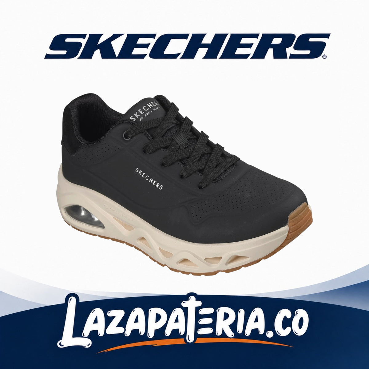 Tenis Skechers Street Gamuza Mujer Negro C19P0120BLK