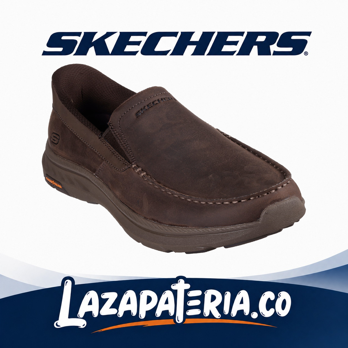 SKECHERS HOMBRE SLIP-INS CAFÉ C20P5334COC