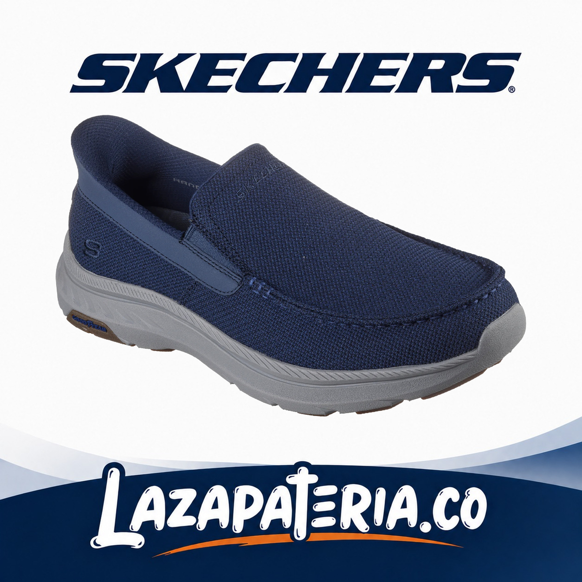 SKECHERS HOMBRE SLIP-INS AZUL NAVY C20P5451NVY