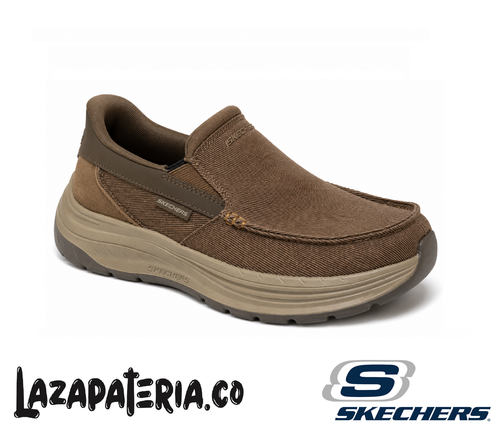 SKECHERS HOMBRE SLIP-INS CAFÉ C20P5709BRN