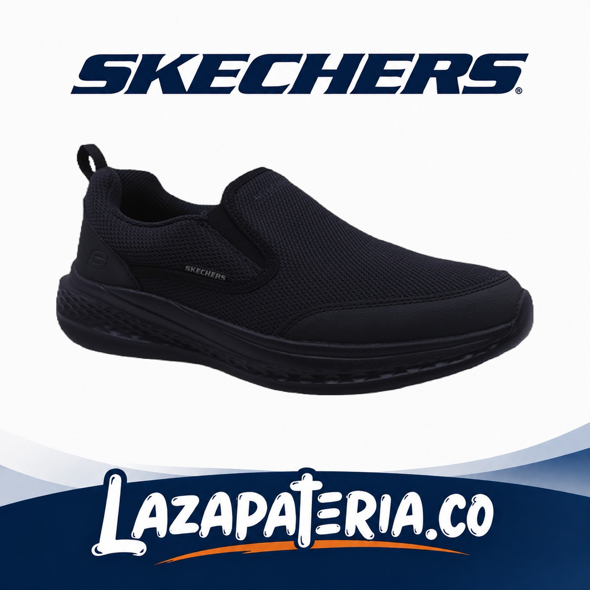SKECHERS HOMBRE RELAXED FIT NEGRO C21P0808BBK