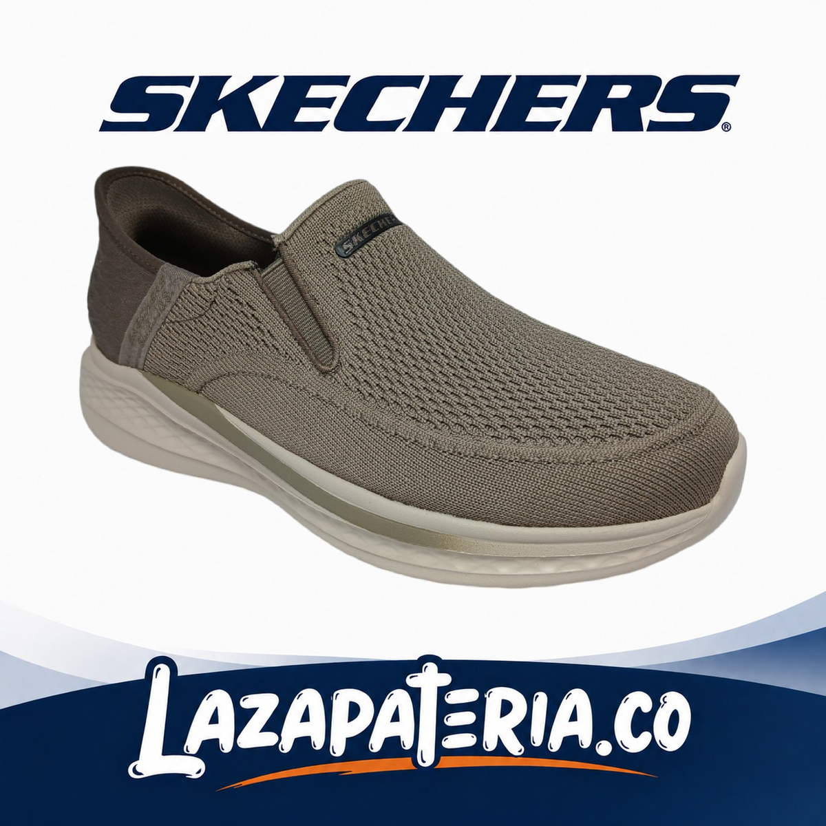 SKECHERS HOMBRE SLIP-INS BEIGE C21P0887TPE