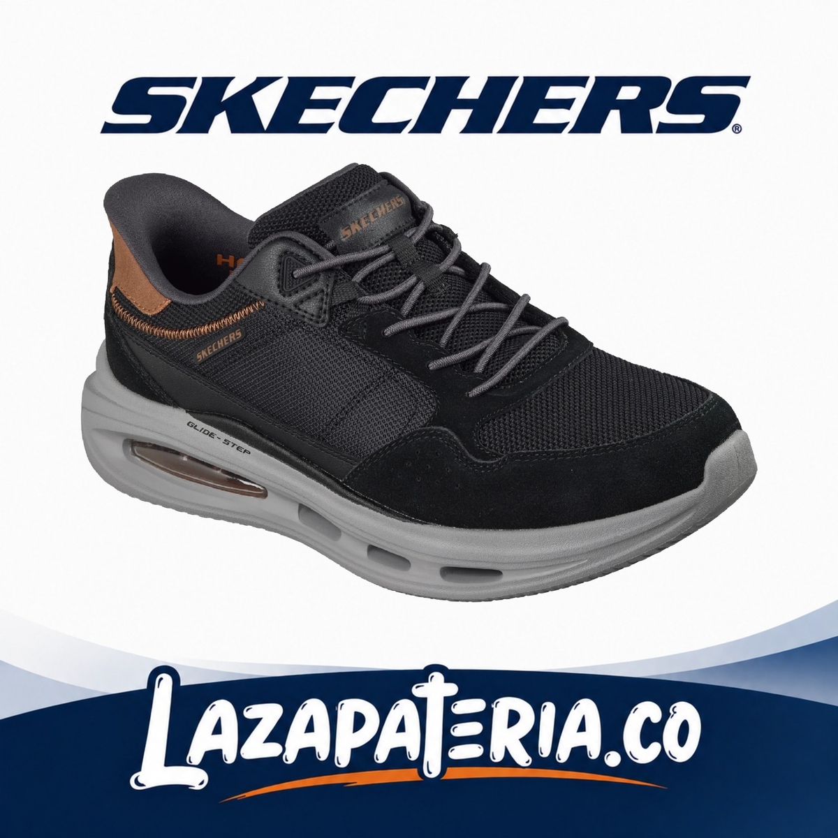 SKECHERS HOMBRE SLIP-INS NEGRO C21P1324BLK