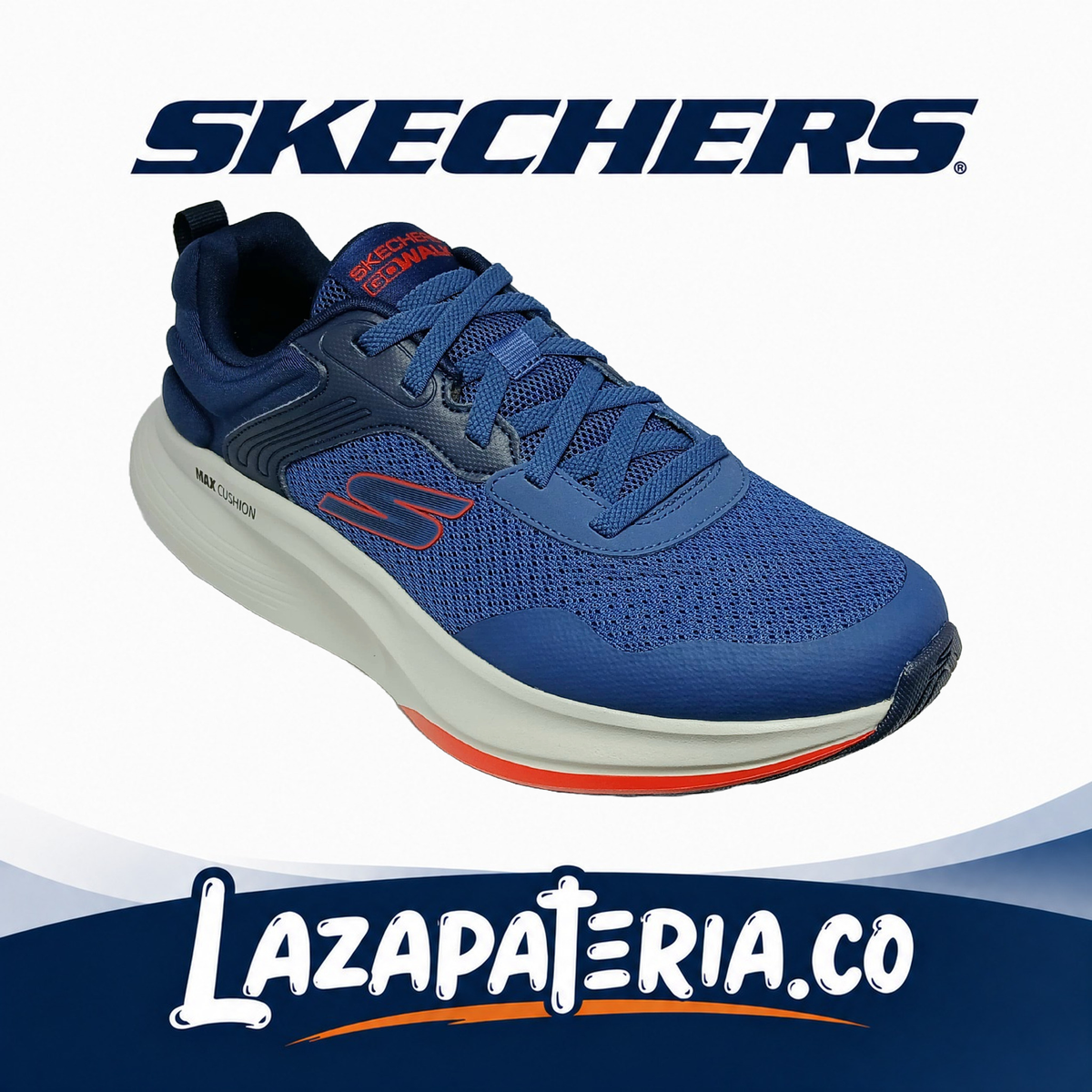SKECHERS HOMBRE GO WALK AZUL NAVY C21P6581NVY