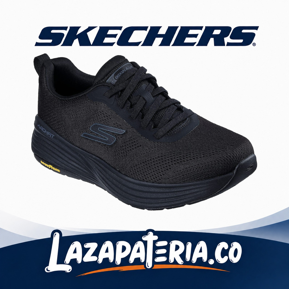 SKECHERS HOMBRE GO WALK STABILITY NEGRO C21P7002BBK