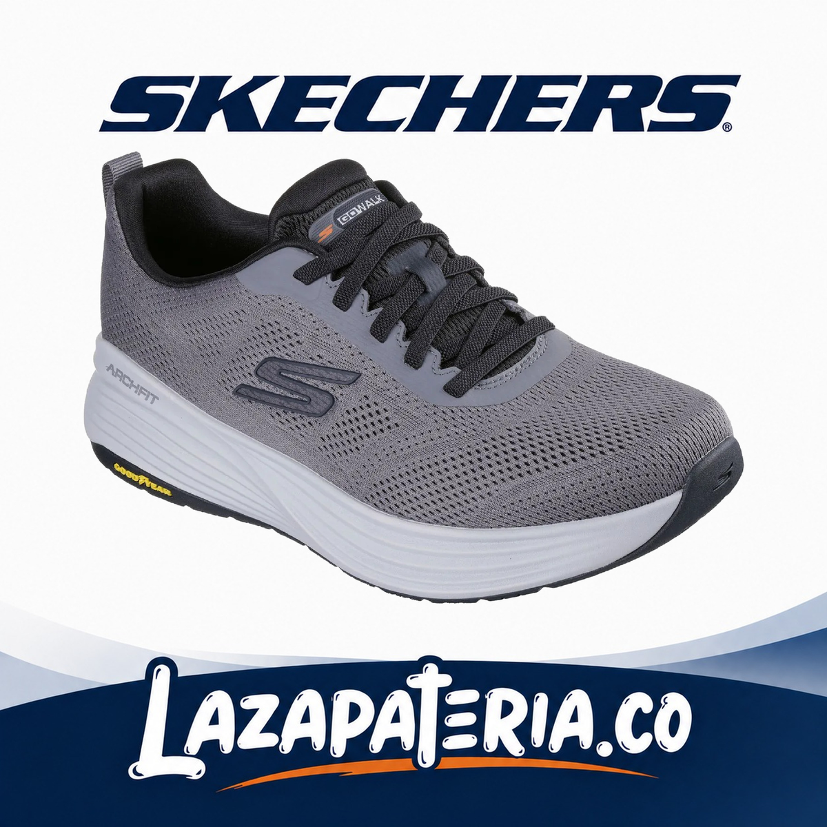 SKECHERS HOMBRE GO WALK STABILITY GRIS C21P7002GYCC