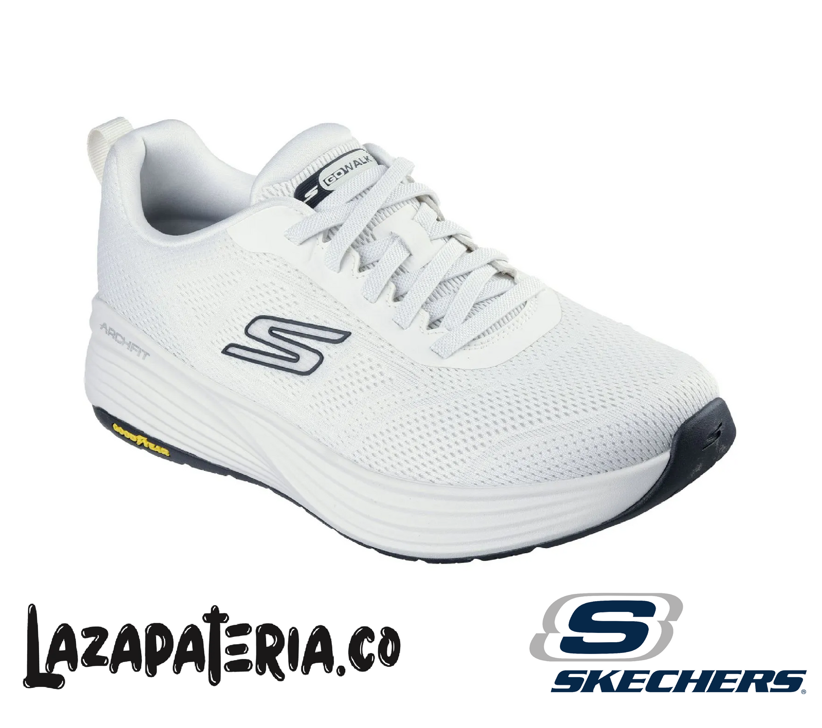 SKECHERS HOMBRE GO WALK STABILITY BLANCO C21P7002WBK