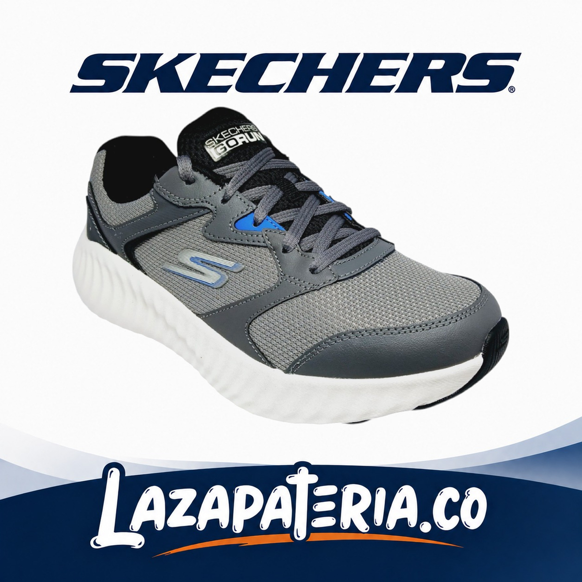 SKECHERS HOMBRE GORUN GRIS C22P0383GRY