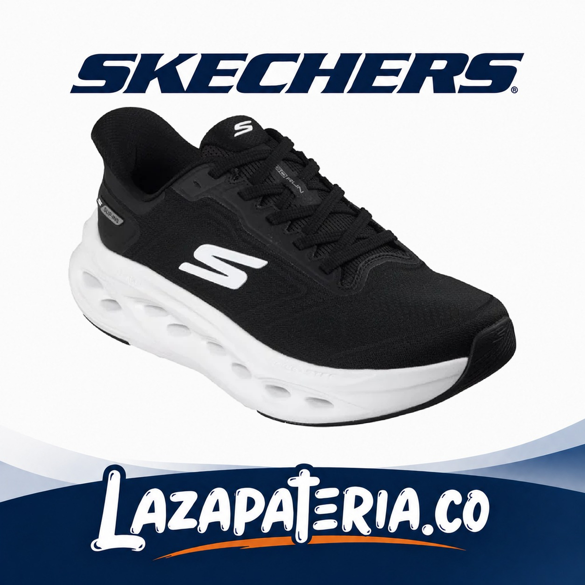 SKECHERS HOMBRE SLIP-INS NEGRO C22P0415BKW