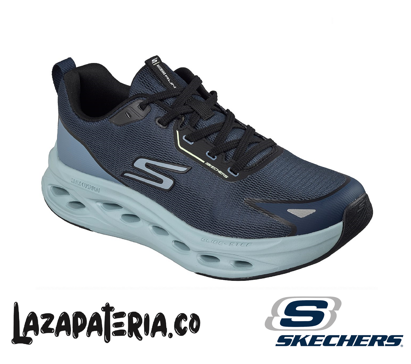 SKECHERS HOMBRE MAX CUSHIONING AZUL NAVY C22P0417NVBL